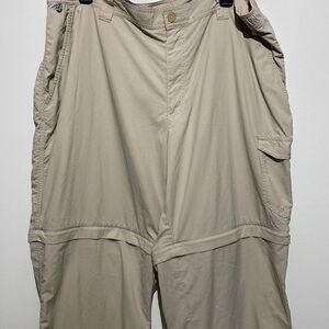 Columbia Men's PFG Performance Fishing Gear Convertible Pants Khaki Size 40 x 32
